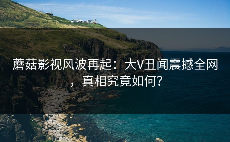 蘑菇影视风波再起：大V丑闻震撼全网，真相究竟如何？