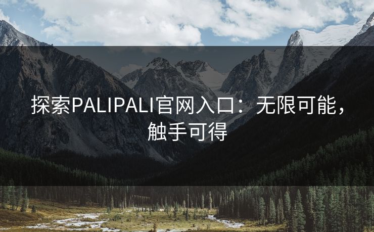 探索PALIPALI官网入口：无限可能，触手可得