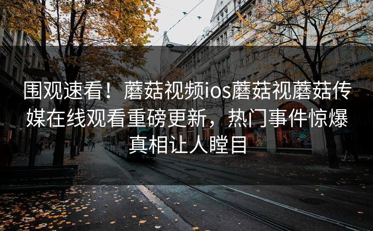 围观速看！蘑菇视频ios蘑菇视蘑菇传媒在线观看重磅更新，热门事件惊爆真相让人瞠目